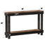 Console 46 po x 10 po en bois massif (noir)-2144926156-2128342058