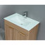 Ensemble de meuble-lavabo Mid-Century avec évier en céramique blanc
