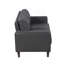 Chaise longue moderne en similicuir gris foncé-1239836722