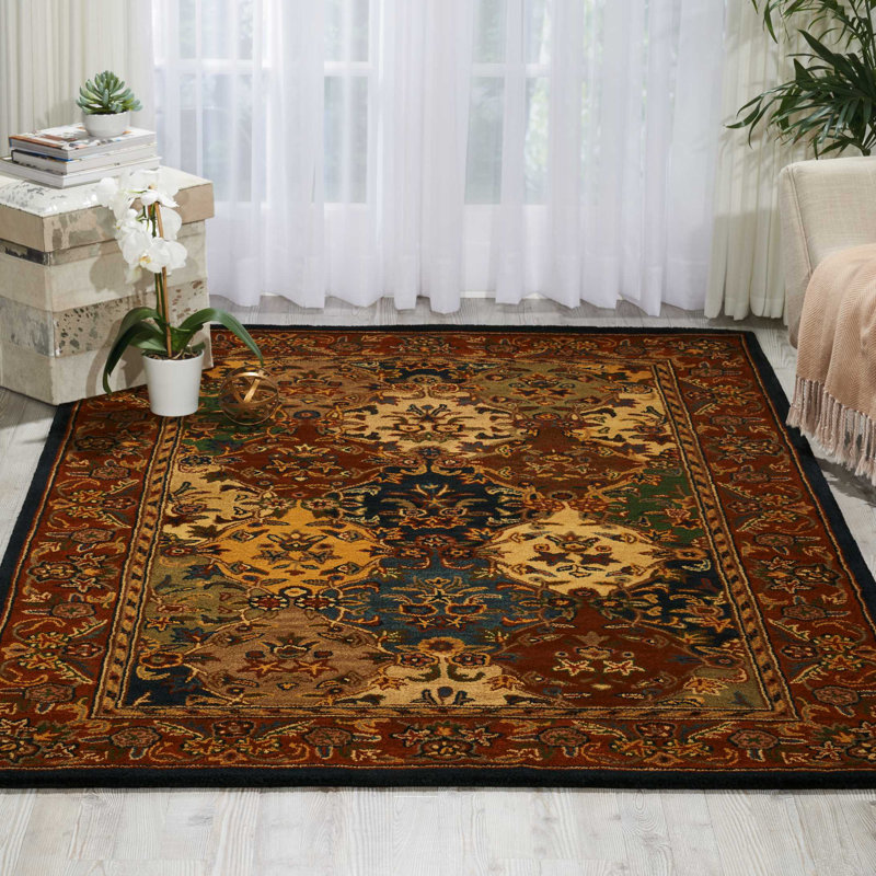 Garnet Lapis Multicolor Hand-Tufted Wool 5' x 8' Area Rug