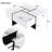 Coffee Table With 4 Hidden Storage Compartments, Square Cocktail Table With Extendable Sliding Tabletop, UV High-Gloss Design Center Table-141965536