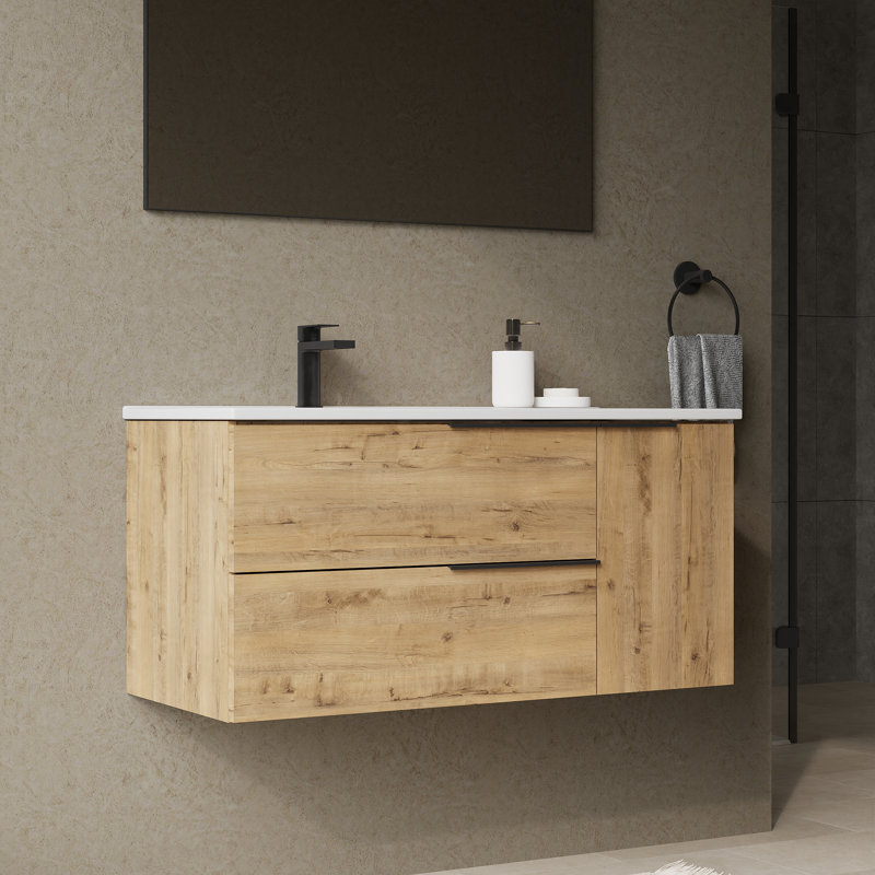 Sahanna Ostippo Wall Hung Vanity Unit With Lira Offset Basin - 1000mm