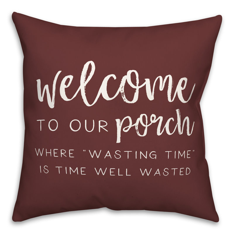Coussin décoratif intérieur / extérieur en polyester , H 18 po x l 18 po, Marron