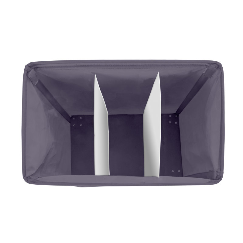 Plastic Rolling Laundry Sorter with Handles, Grey