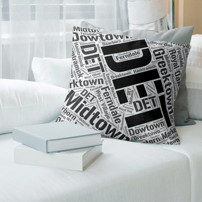 Leather/Suede Reversible Throw Pillow