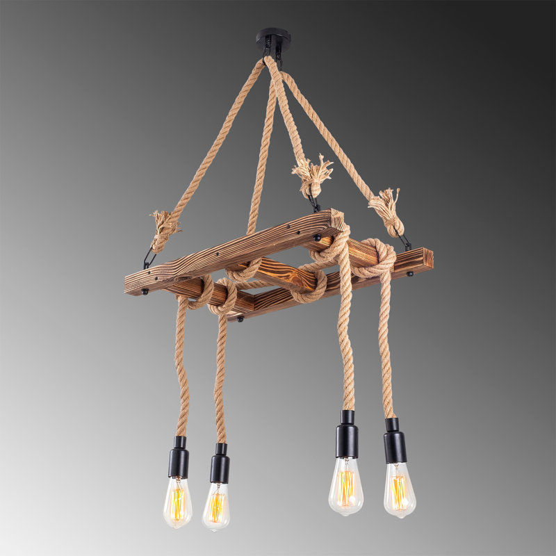 Luminaire suspendu unique à 4 lumières Kaylee