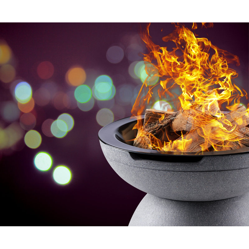 Round Charcoal Smokeless Fire Pit, Loft Grey
