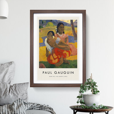 Nafea Faa Ipoipo by Paul Gauguin - Picture Frame Painting