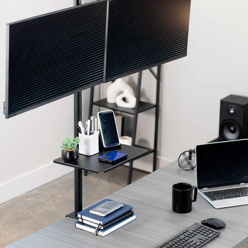 Clamp-on 14in Shelf Pole Mount