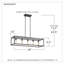 Luminaire suspendu linéaire à cinq lumières pour îlot de cuisine New Harbor
