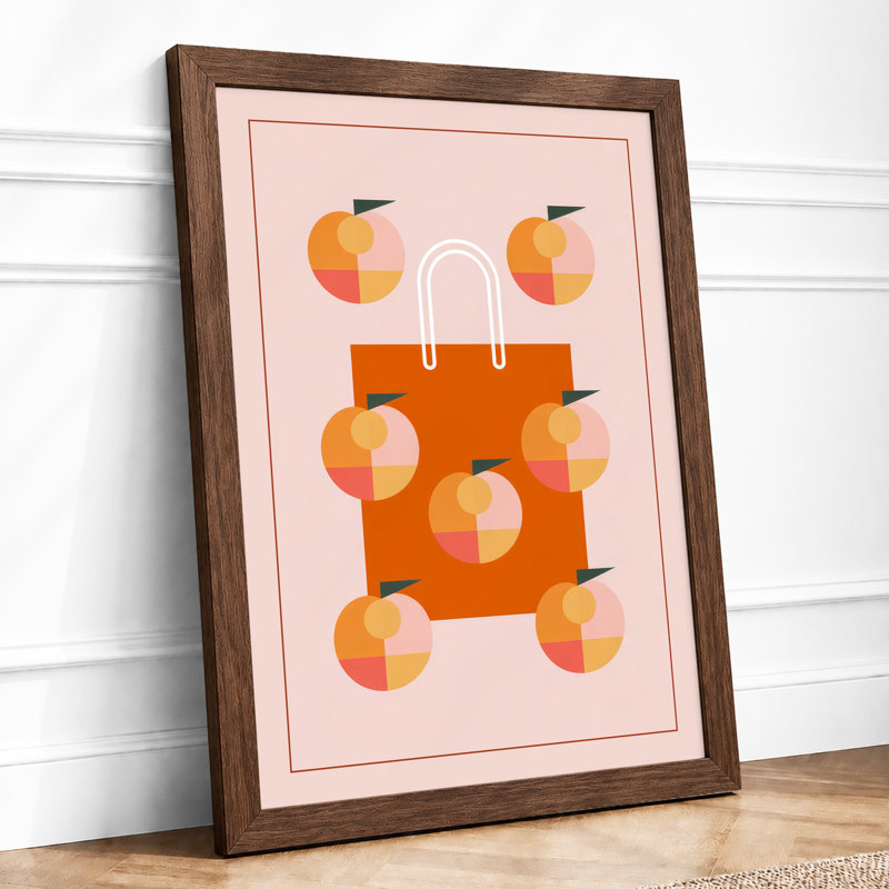 Bag And Peaches Modern - Print, Walnut, A3 - 42.0 x 29.7 cm