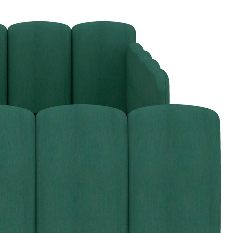 Lit tapissier Minimalist Luxury, Vert citrouille