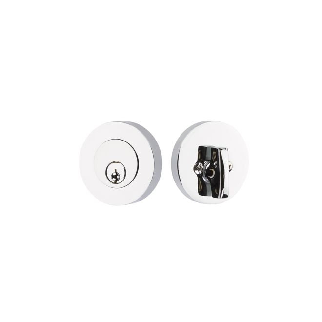 Pêne dormant à cylindre simple Modern, Chrome poli