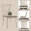 Chaise d'appoint Fedele en tissu brun clair et finition crème (ensemble de 2)