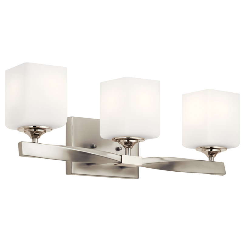 Lecompton 3 - Light Dimmable Vanity Light, Brushed Nickel