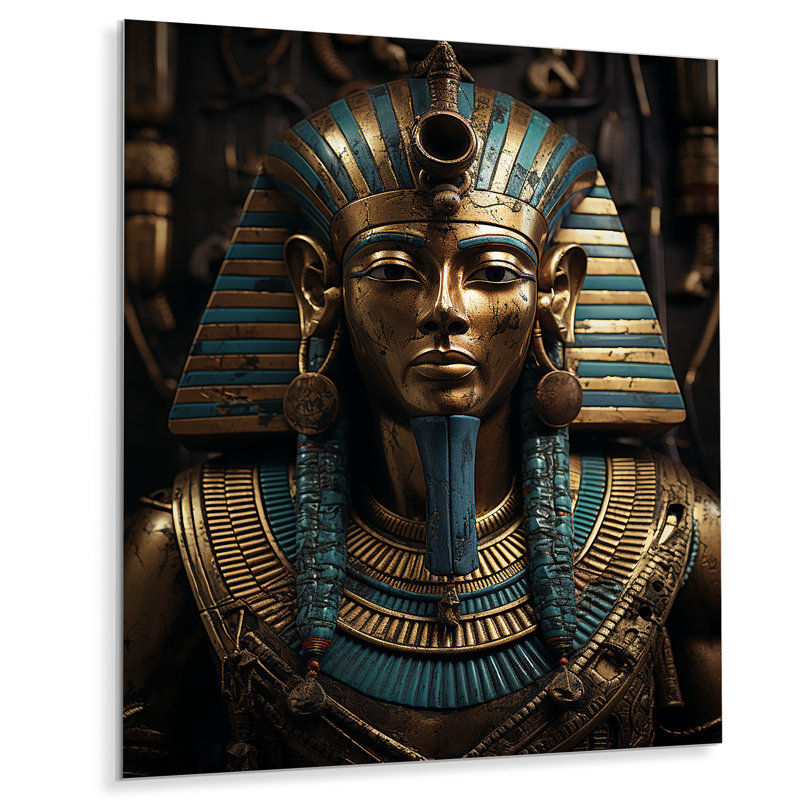 Égypte, mystères anciens Pharaon I - Égypte, art mural en métal, H 20 po x l 12 po x P 1 po