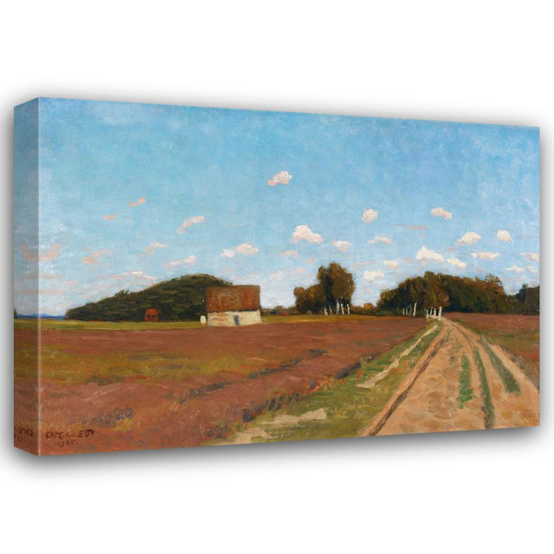 «Summer Day prés de Worpswede» par Otto Modersohn - Art mural sur toile tendue avec châssis, H 24 po x l 17 po