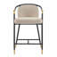 Tabouret de comptoir rembourré avec structure en métal (ensemble de 2)-456749593
