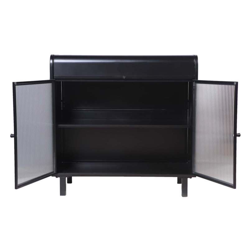 Buffet moderne avec portes en verre trempé figuré