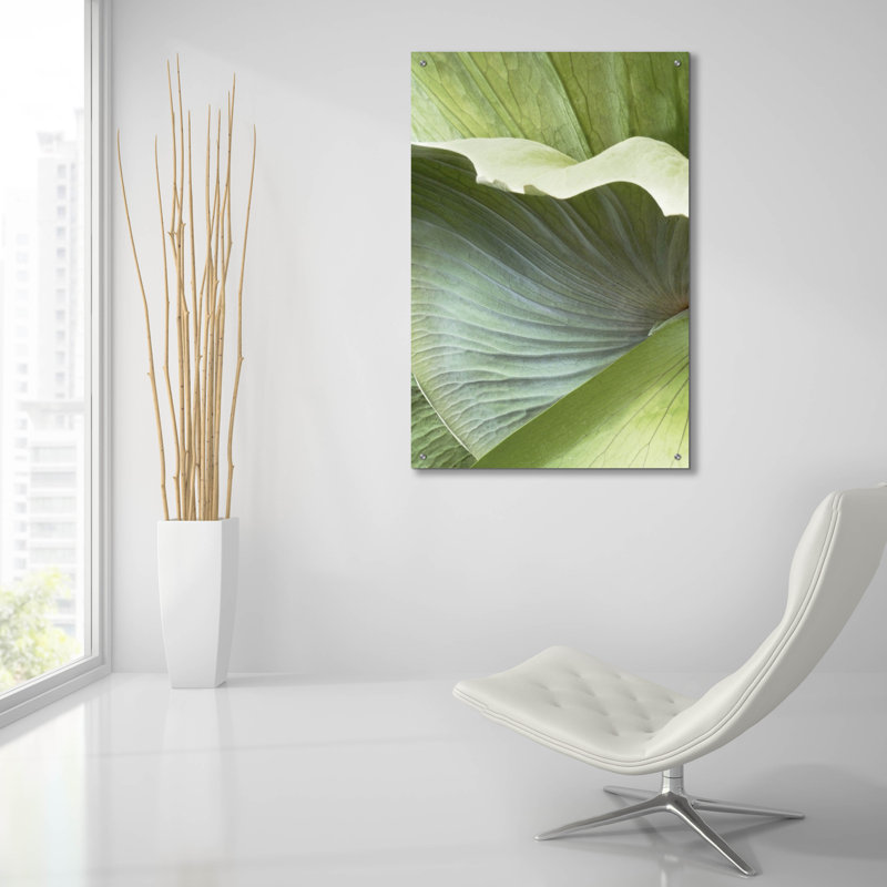  «Banana Leaf 1» par Brittany Evans, art mural en verre acrylique, 24 po x 36 po, H 36 po x l 24 po