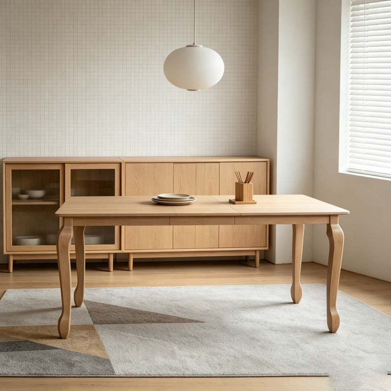Extending Dining Table, Light Natural