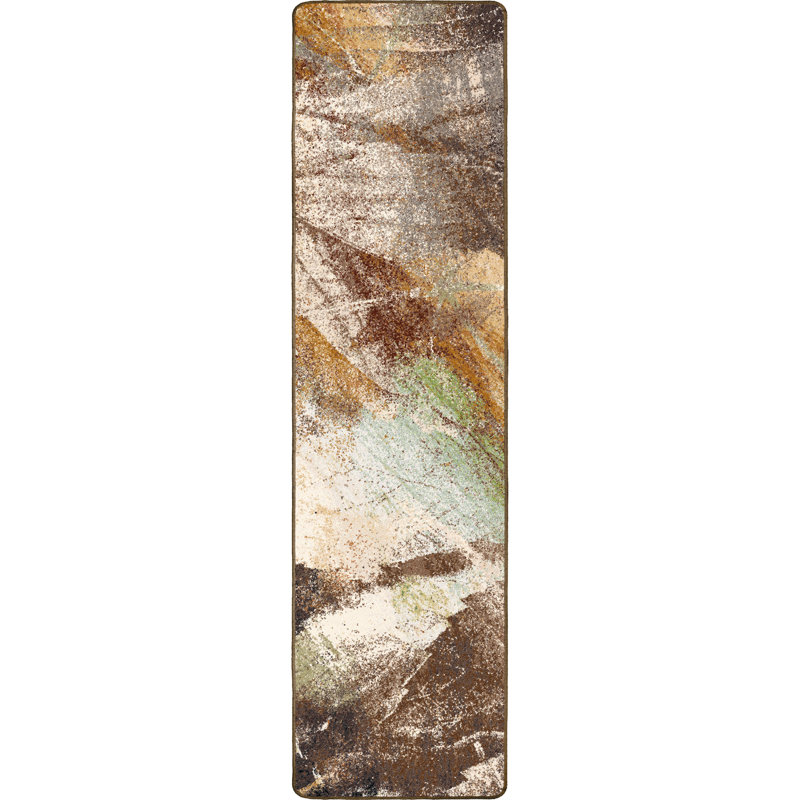 Feuilles pressées, Tapis de couloir 2 pi 1 po x 7 pi 8 po