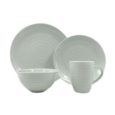 Canvas Home Daniel Smith Porcelain 4 Piece Dinnerware Set, Service For 1