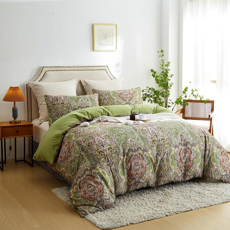 Polyester Standard Floral Duvet Cover, King