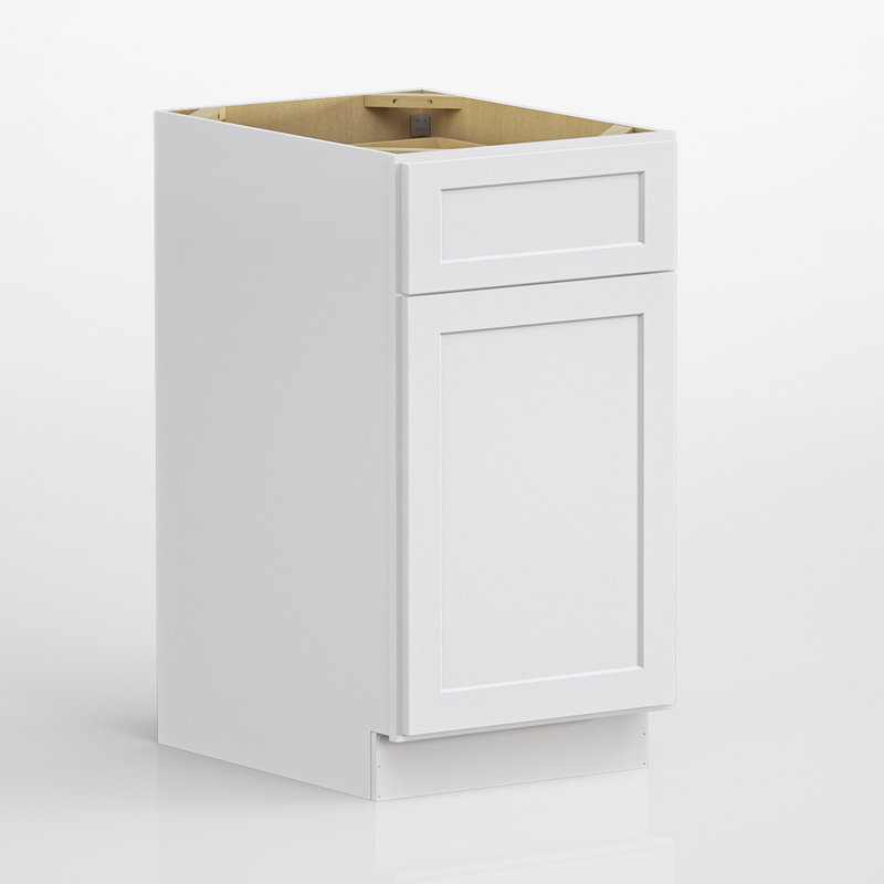 Modern Single Door Kitchen Base Cabinet With Top Drawer (Available In 12", 15", & 18" Widths), 18"