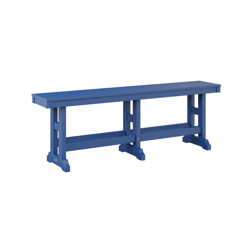 Banc berlinois 66 po Berlin, H 18 po x l 66 po x P 12,5 po, Bleu pacifique