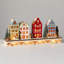 Multicolore scène de maison lumineuse de Noël 16 po