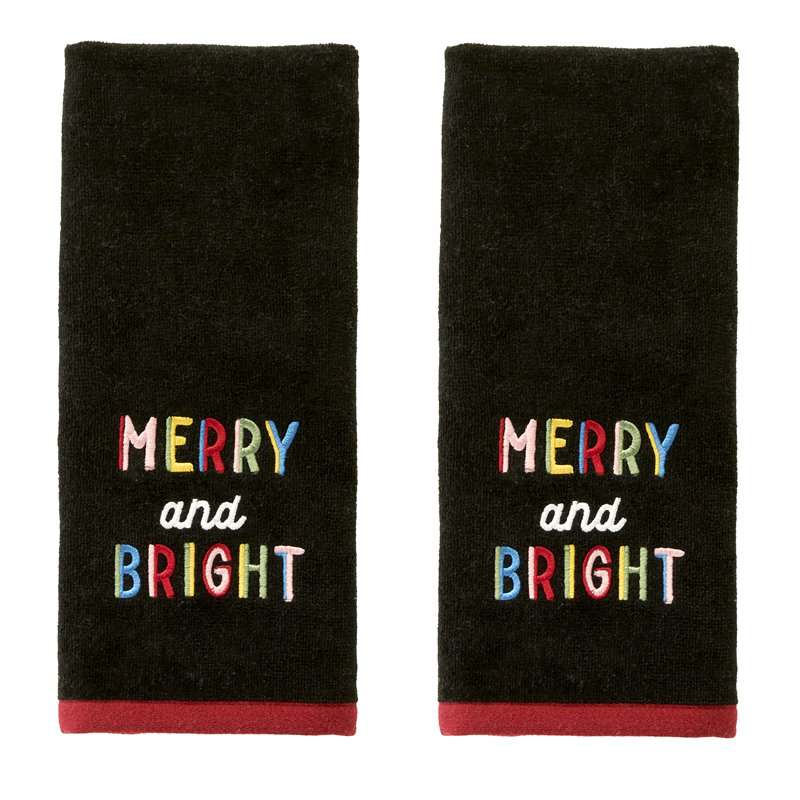 RAINBOW MERRY EMB HAND-BLACK