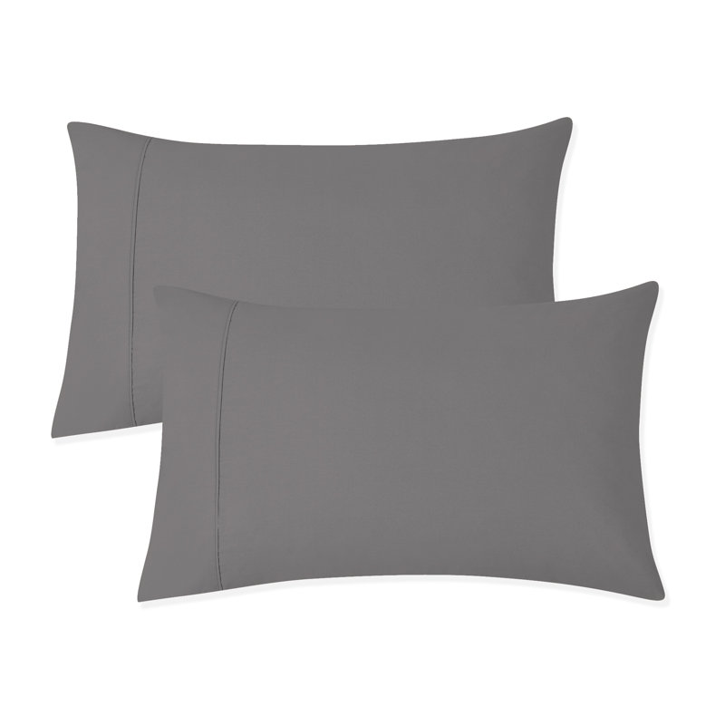 100% Cotton Ultra-Light Pillowcases, Twin, Dark Gray
