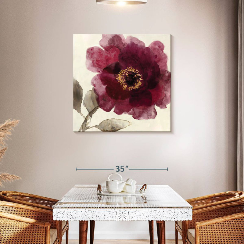 Harnek Crimson Peony I, 36" H x 36" W