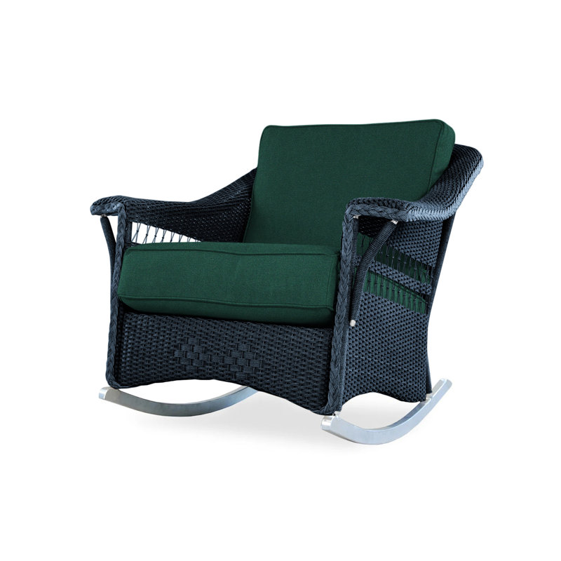 Nantucket Outdoor Rocker Chair, Demo Oatmeal, Ebony