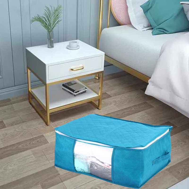 Pochette de rangement Mengesha, H 9,3 po x l 7,7 po x P 1,2 po, Bleu