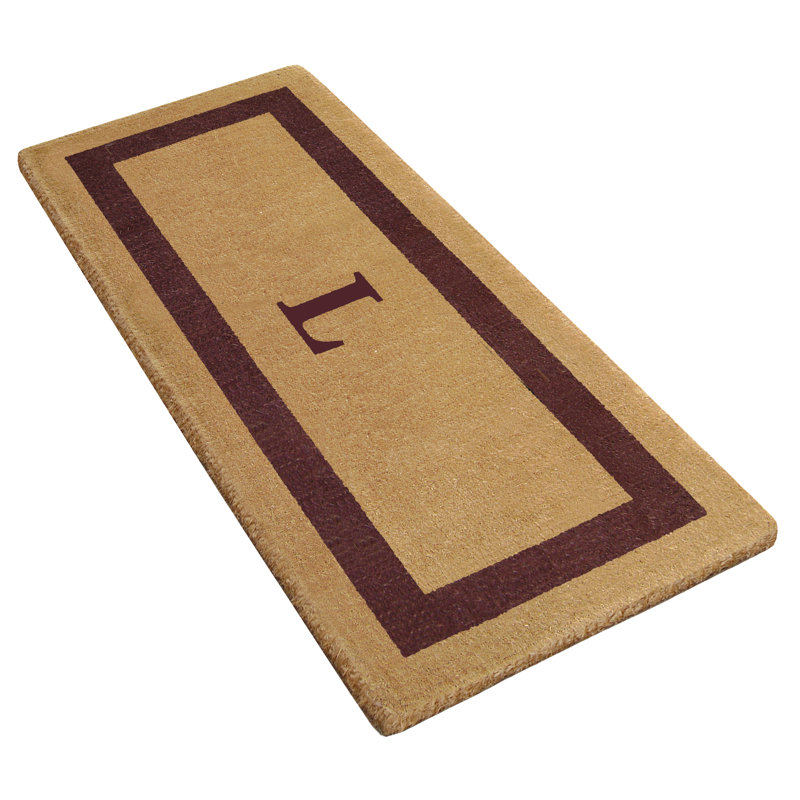 Tapis de porte antidérapant pour l'extérieur, Brun, L 22 po x L 36 po, L