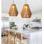 1-Light  Handwoven Rattan Pendant With An Elegantly Crafted Rope Silhouette