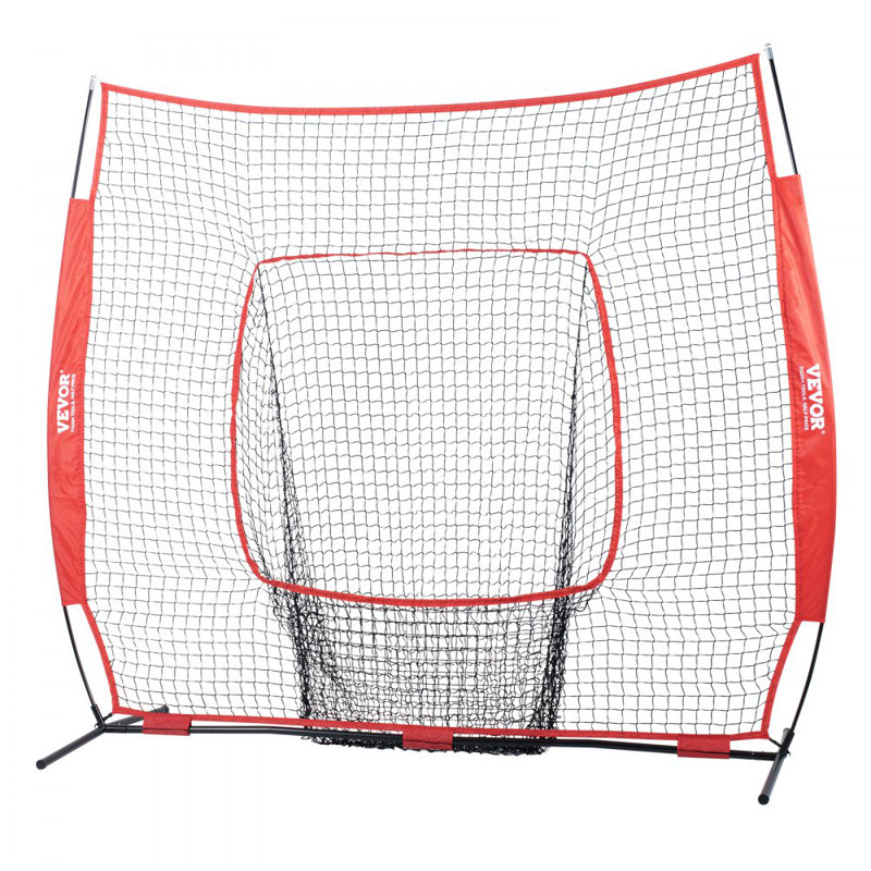 7x7 ft Baseball Softball Practise Net, Portable Baseball Training Net for Hitting Batting