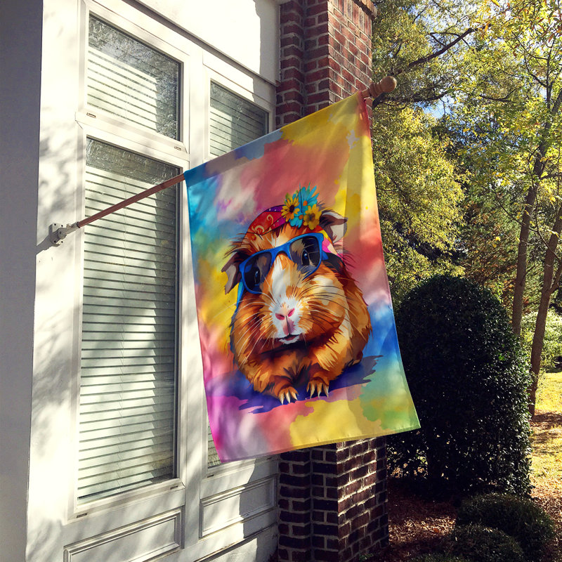 Drapeau de maison de cochon d'Inde hippie