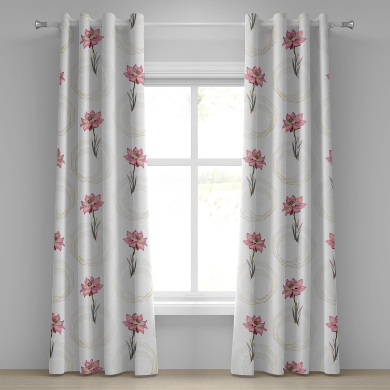 Fleurs de lotus East Urban Home, L 50 po x L 108 po