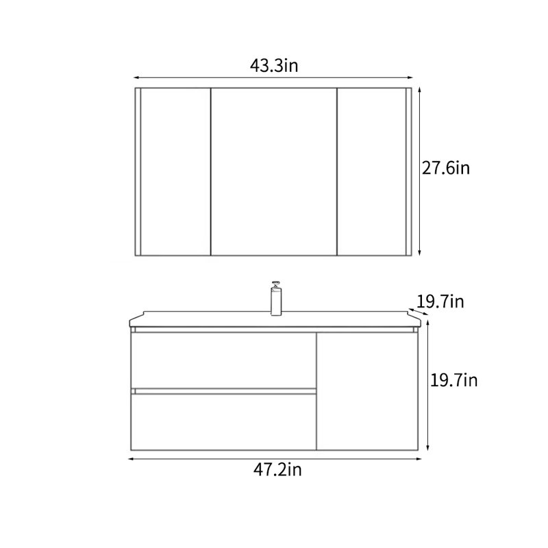 Armoire de salle de bain American style vintage