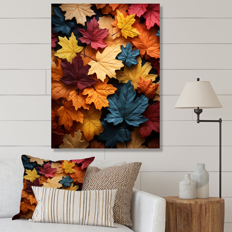 «Leaves Autumn Palette Mute I», reproduction sur toile, H 32 po x l 16 po x P 1 po, Toile tendue