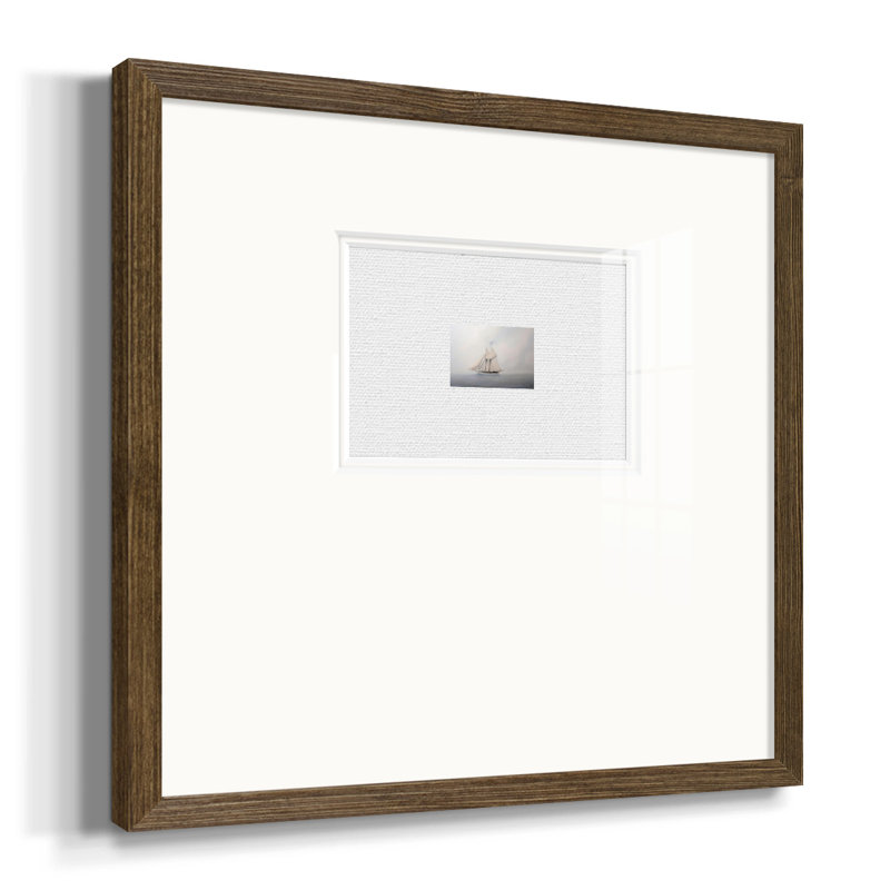 «Foggy Sail Ivpremium», reproduction encadrée, H 17 po x l 17 po, Papier encadré brun foncé