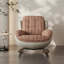 Snowflake velvet and down rocking chair