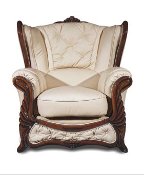 Click Faux Leather Armchair, Black