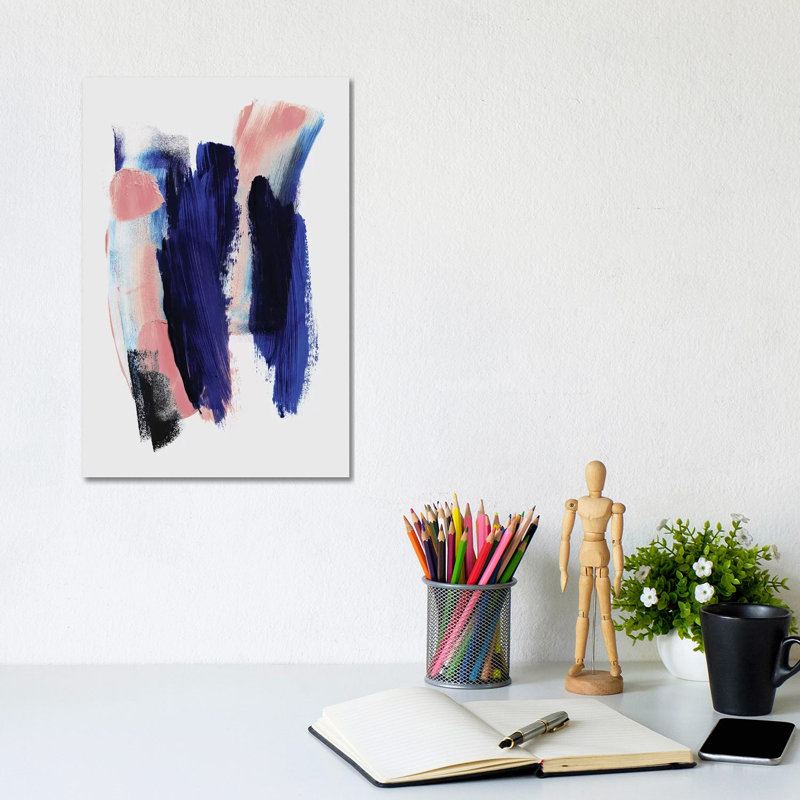 Abstract Strokes II by Mareike Böhmer - Wrapped Canvas Print, 20.32 cm H x 30.48 cm W
