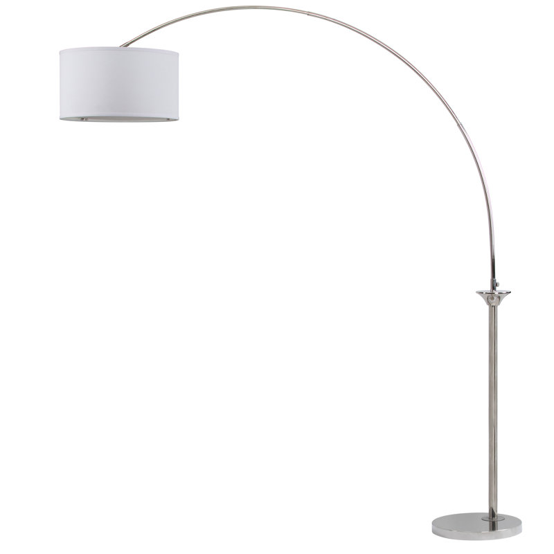 Wagga Wagga 84'' Shine Nickel Arched Floor Lamp