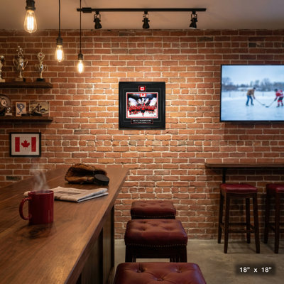 Équipe Canada encadrée 8 x 10 Series Classic 2025, champion des quatre pays
