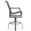 Tabouret de bar pivotant à dossier bas - toile rembourrée-121404414-121404408